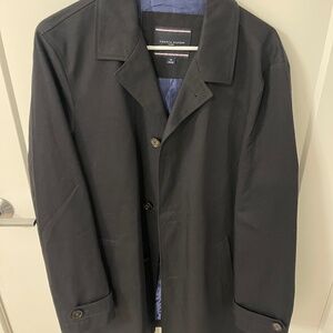 Tommy Hilfiger Classic Black Trench Coat – Size 48